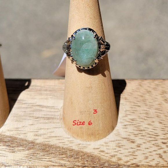 Green Aventurine Gemstone Rings - Picture 5 of 8